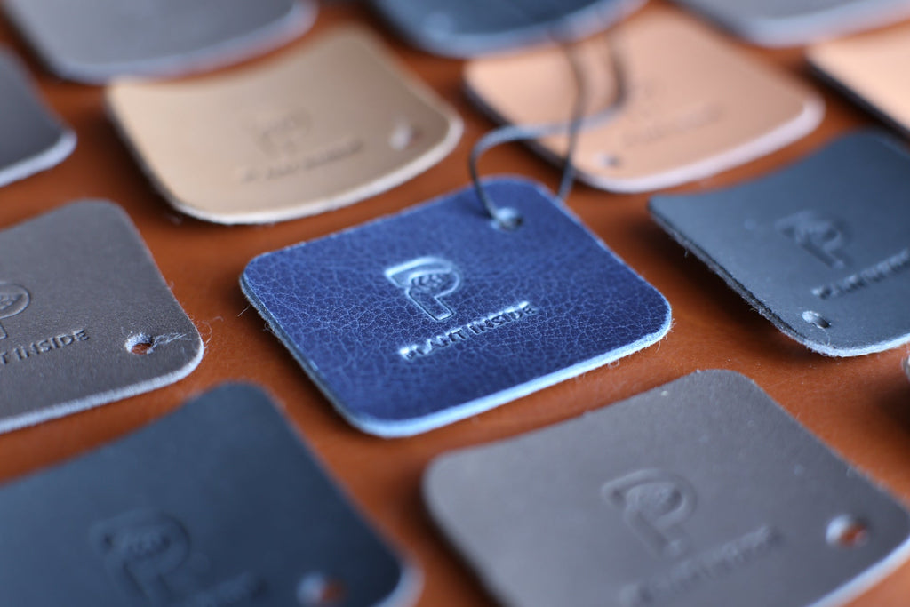 Plant Inside vegan leather samples showcasing texture and color, crafted from Italian Viridis® material