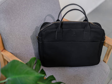 LAPTOP BRIEFCASE | Bio-Base Leather Bag | Minimalist Briefcase