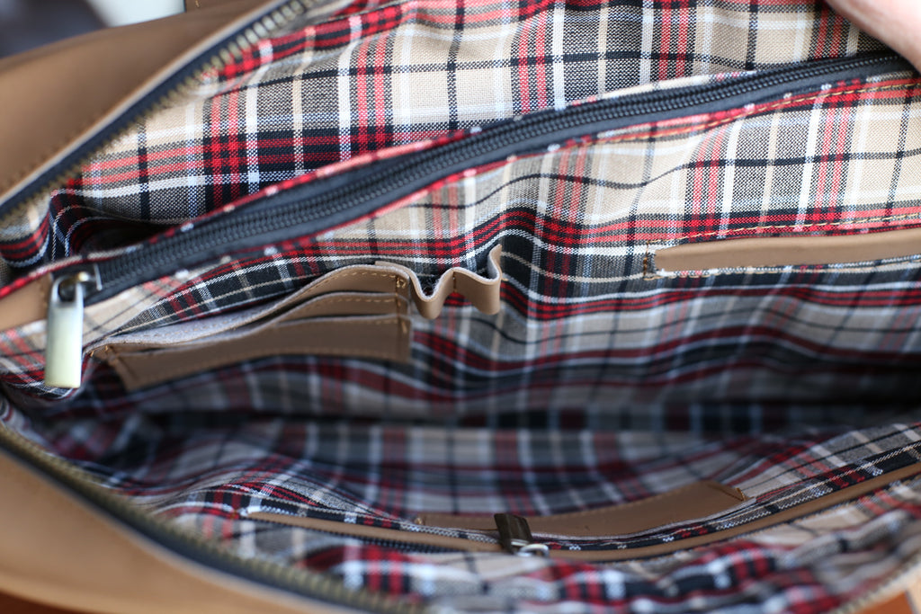 Stylish Office Bag with Logo printed Cotton | Pockets for Notes, Business Cards, Mobile Phone, Wallet and Pen or Pencil