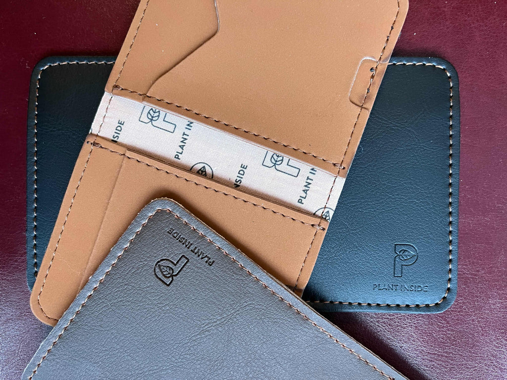 Vegan Leather Wallet with Stylish Bio Lining