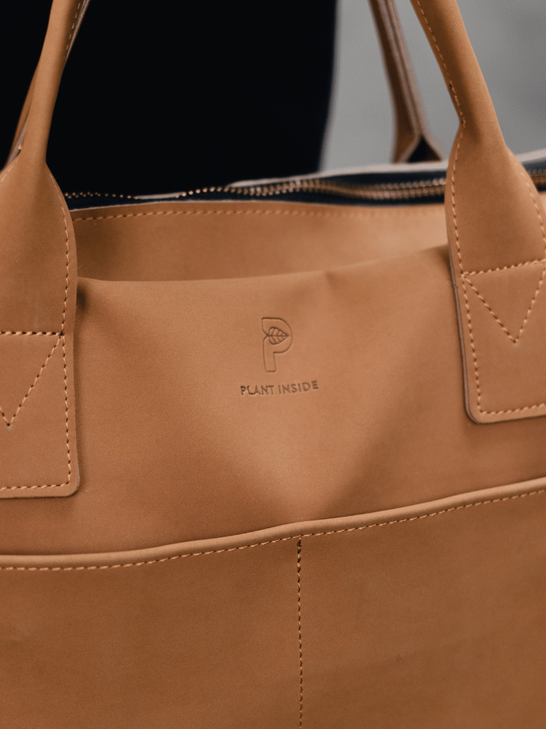 Hand-sewn EU-made vegan bag with smart internal organization