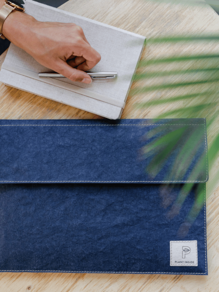 Eco-conscious large laptop sleeve with minimalist design and strong protection